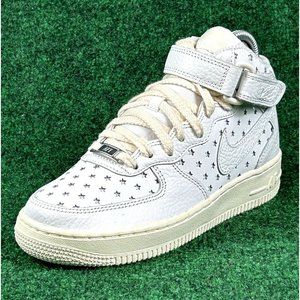 Nike Air Force 1 Mid Cut Out Stars Summit White‎ Womens Size 6 DV3451-100